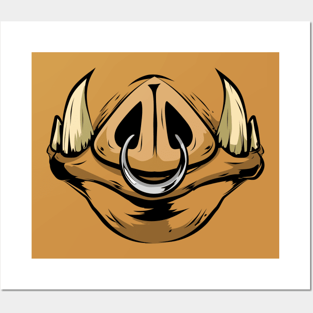 The Hog Mask Wall Art by amodesigns